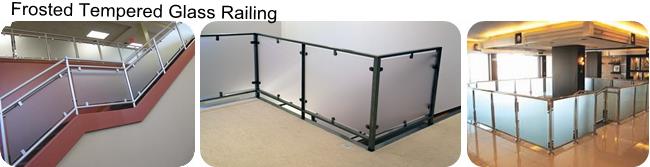 Frosted Toughened Balustrade Glass Used on Balcony or Staircase