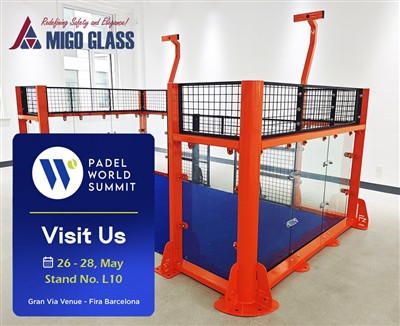 MIGO GLASS برای نمایش پروژه-راه‌حل‌های آماده دادگاه پادل در اجلاس جهانی Padel...
