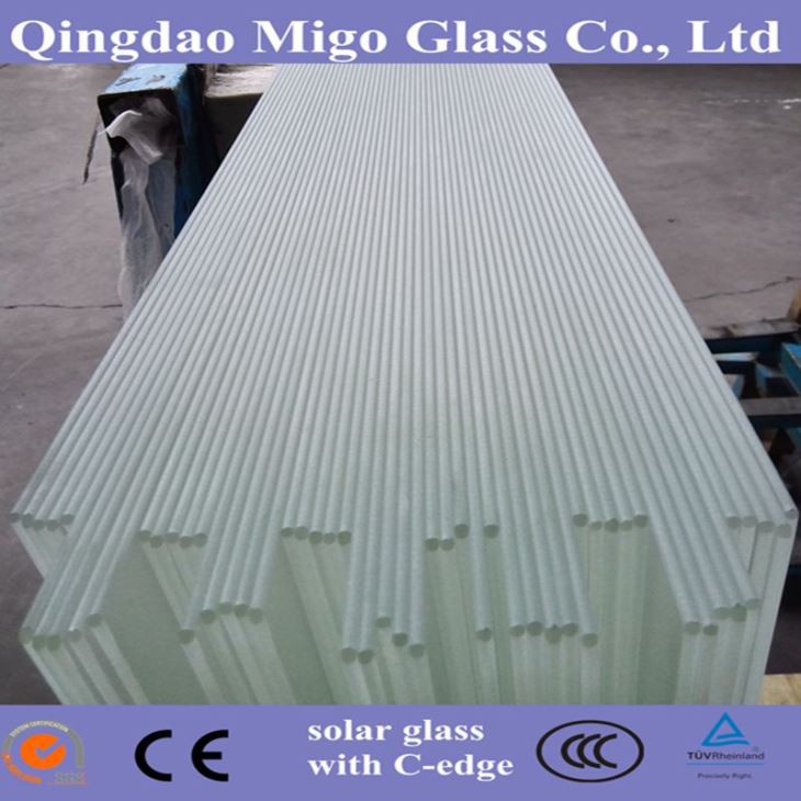 3.2mm شیشه ای خورشیدی بافت اضافی روشن